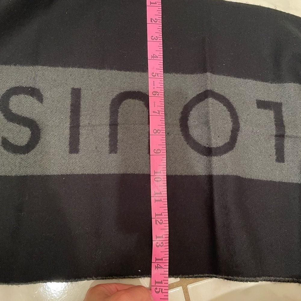 EUC Louis Vuitton Long Scarf Black And Grey Double Sided Reversible - Picture 11 of 11